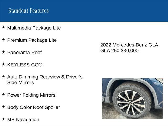 used 2022 Mercedes-Benz GLA 250 car, priced at $30,000