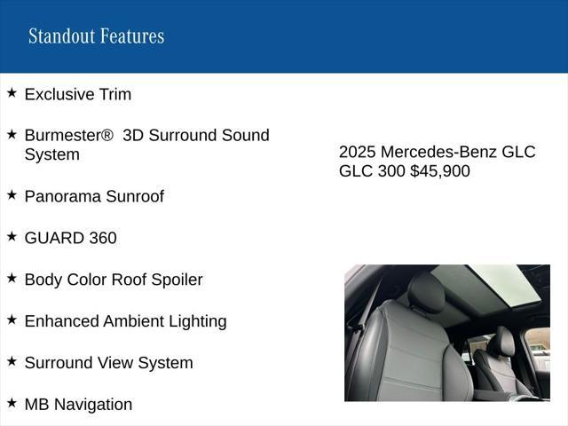 used 2025 Mercedes-Benz GLC 300 car, priced at $45,750