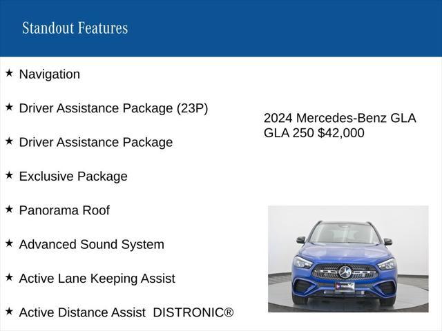 used 2024 Mercedes-Benz GLA 250 car, priced at $42,000