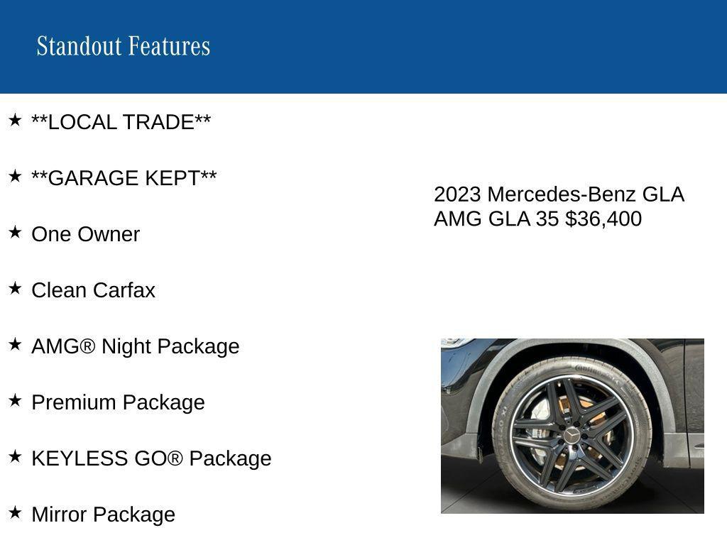 used 2023 Mercedes-Benz AMG GLA 35 car, priced at $36,300