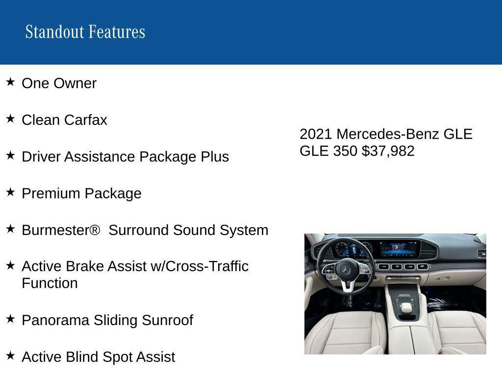 used 2021 Mercedes-Benz GLE 350 car, priced at $37,982