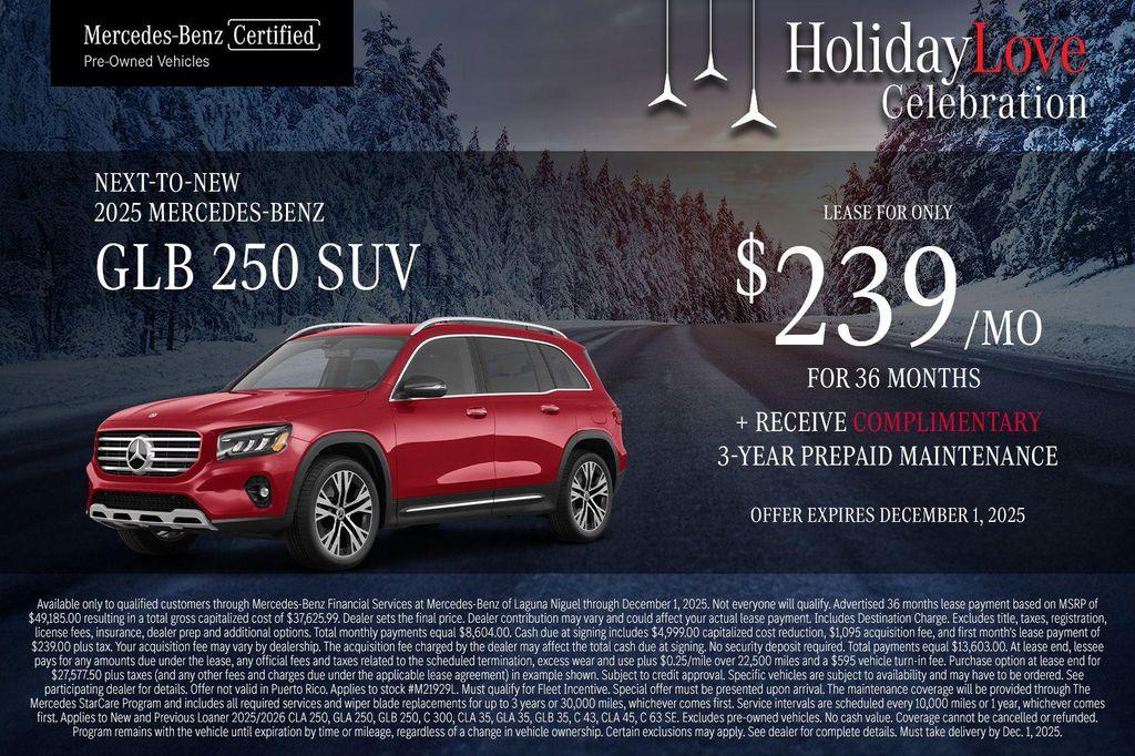 new 2025 Mercedes-Benz GLB 250 car, priced at $41,016