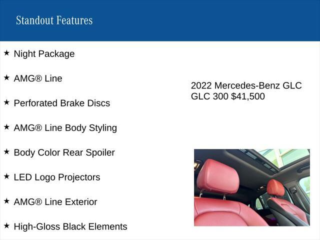 used 2022 Mercedes-Benz GLC 300 car, priced at $41,500