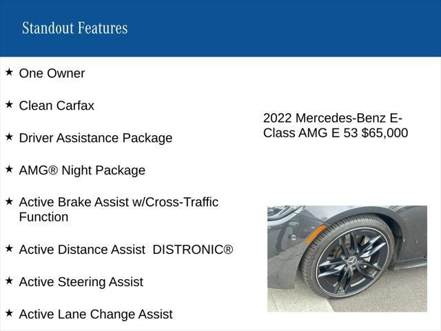 used 2022 Mercedes-Benz AMG E 53 car, priced at $65,000