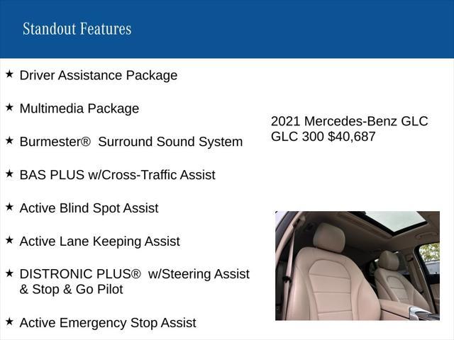 used 2021 Mercedes-Benz GLC 300 car, priced at $40,687