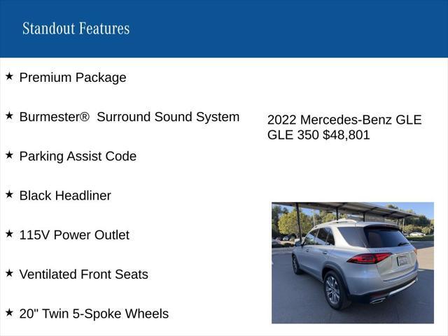 used 2022 Mercedes-Benz GLE 350 car, priced at $48,801