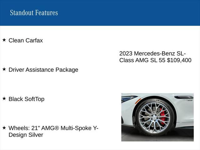 used 2023 Mercedes-Benz AMG SL 55 car, priced at $109,400