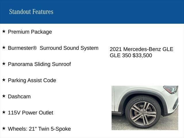 used 2021 Mercedes-Benz GLE 350 car, priced at $33,500