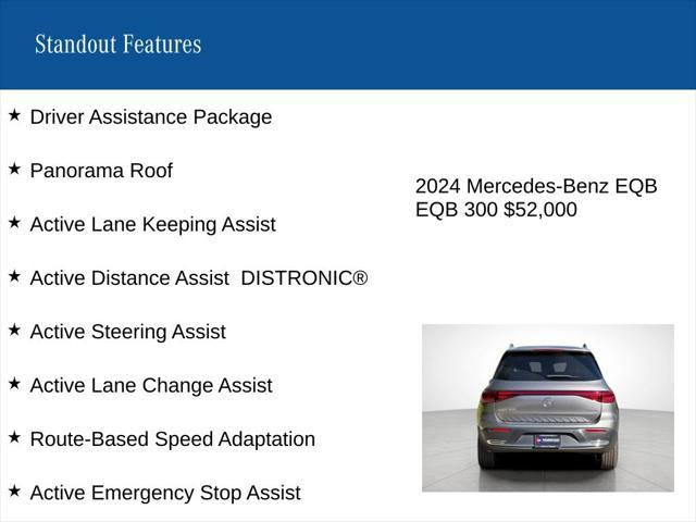 used 2024 Mercedes-Benz EQB 300 car, priced at $52,000