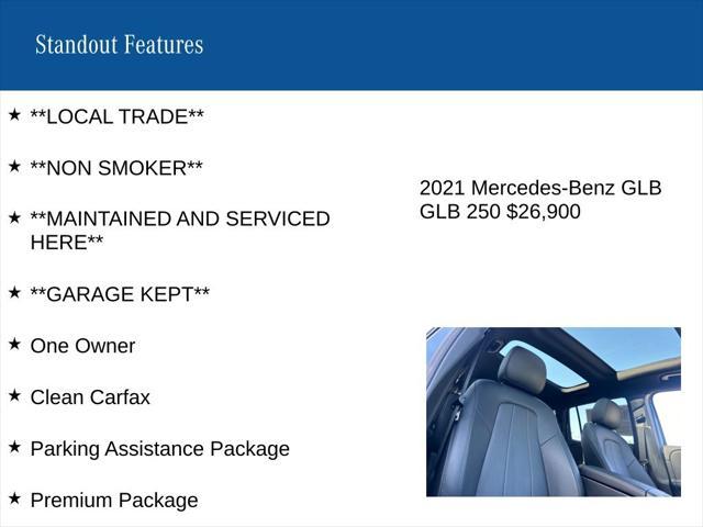 used 2021 Mercedes-Benz GLB 250 car, priced at $26,900