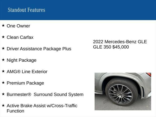 used 2022 Mercedes-Benz GLE 350 car, priced at $45,000