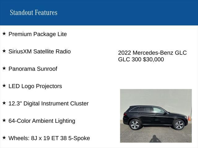 used 2022 Mercedes-Benz GLC 300 car, priced at $30,000