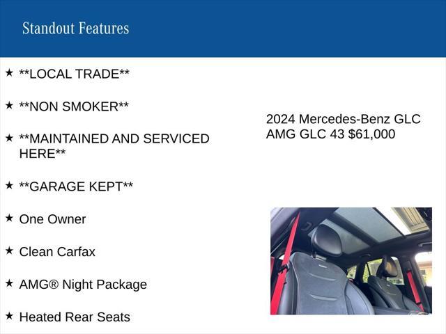 used 2024 Mercedes-Benz AMG GLC 43 car, priced at $61,000