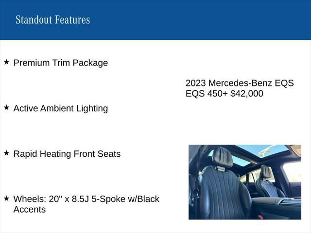 used 2023 Mercedes-Benz EQS 450 car, priced at $42,000