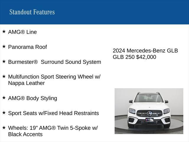 used 2024 Mercedes-Benz GLB 250 car, priced at $42,000