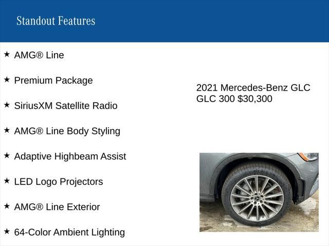 used 2021 Mercedes-Benz GLC 300 car, priced at $30,300