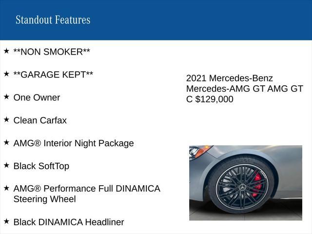 used 2021 Mercedes-Benz AMG GT car, priced at $129,000