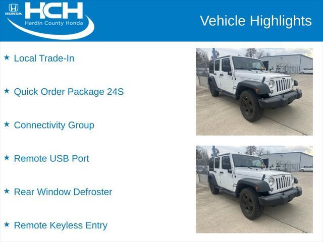 used 2016 Jeep Wrangler Unlimited car, priced at $18,370