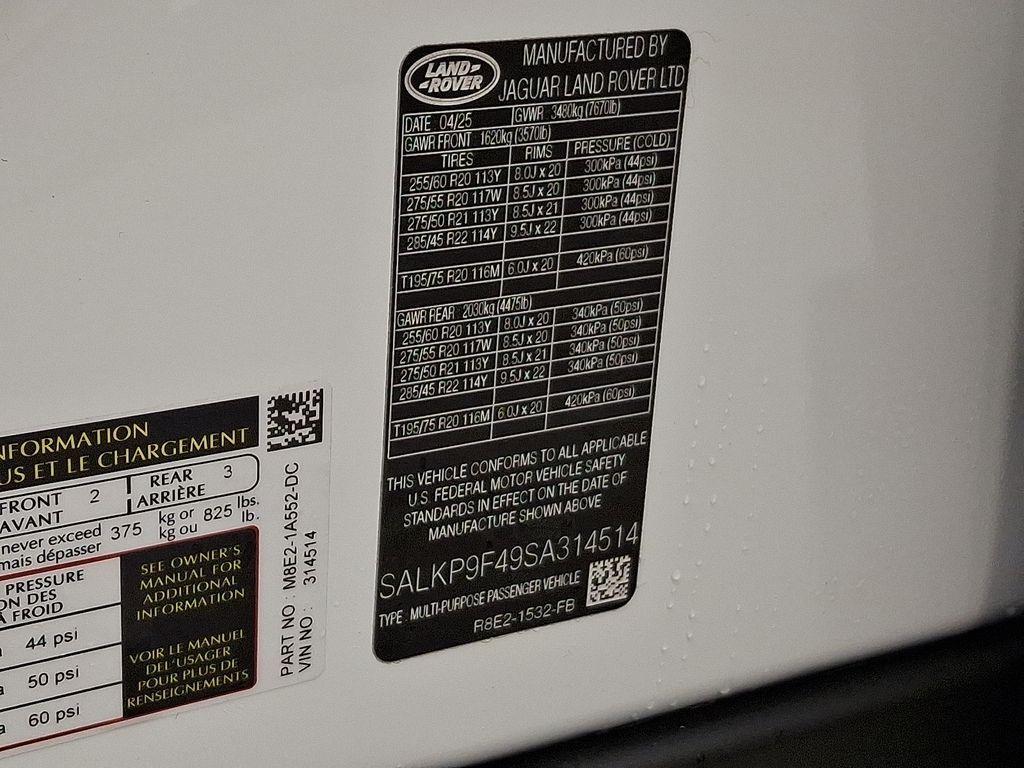 new 2025 Land Rover Range Rover car, priced at $127,480