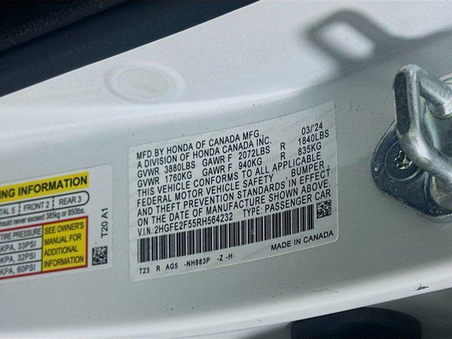 used 2024 Honda Civic car, priced at $22,497