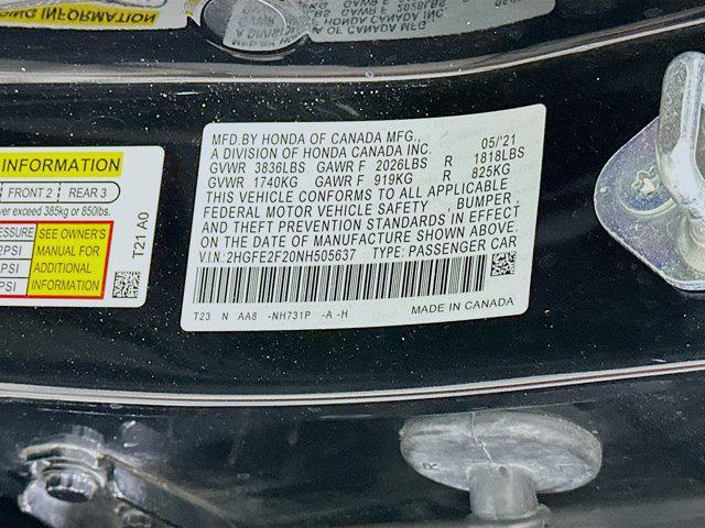 used 2022 Honda Civic car, priced at $20,297