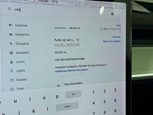 used 2022 Tesla Model Y car, priced at $29,489