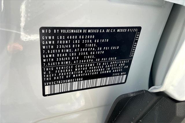 new 2025 Volkswagen Taos car, priced at $32,406