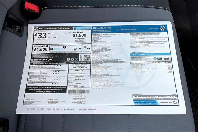 new 2025 Volkswagen Jetta car, priced at $28,716