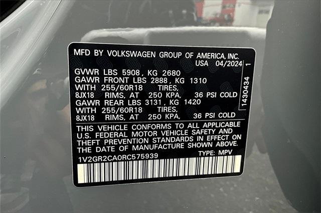new 2024 Volkswagen Atlas car, priced at $51,741