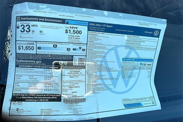 new 2024 Volkswagen Jetta car, priced at $23,943