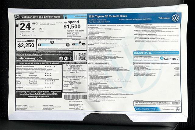 new 2024 Volkswagen Tiguan car, priced at $36,209