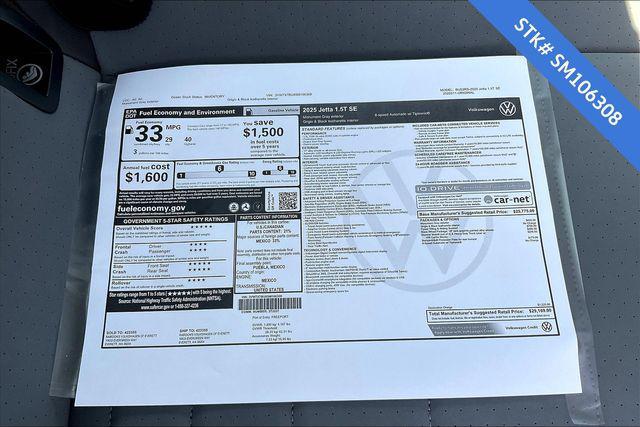 new 2025 Volkswagen Jetta car, priced at $28,499