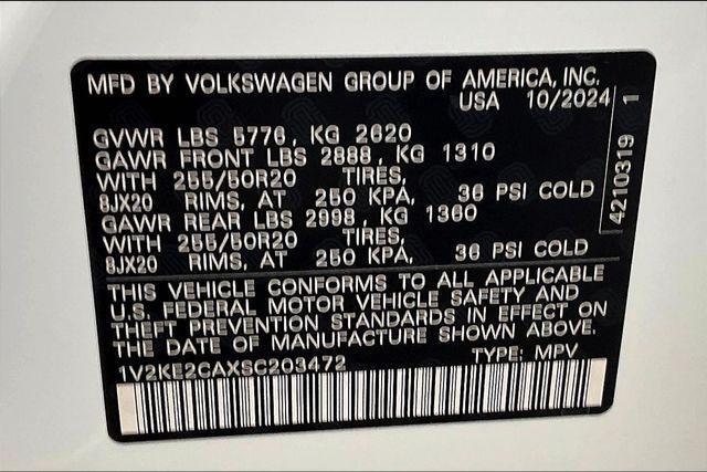 new 2025 Volkswagen Atlas Cross Sport car, priced at $42,808