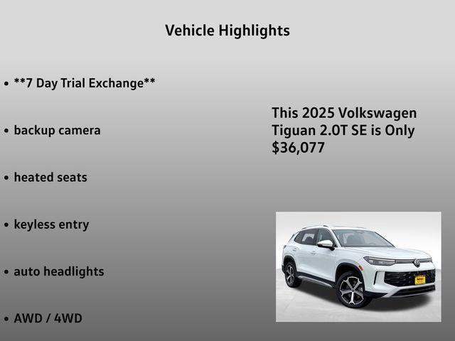 new 2025 Volkswagen Tiguan car, priced at $36,077