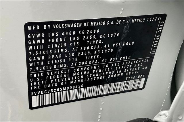 new 2025 Volkswagen Taos car, priced at $27,997