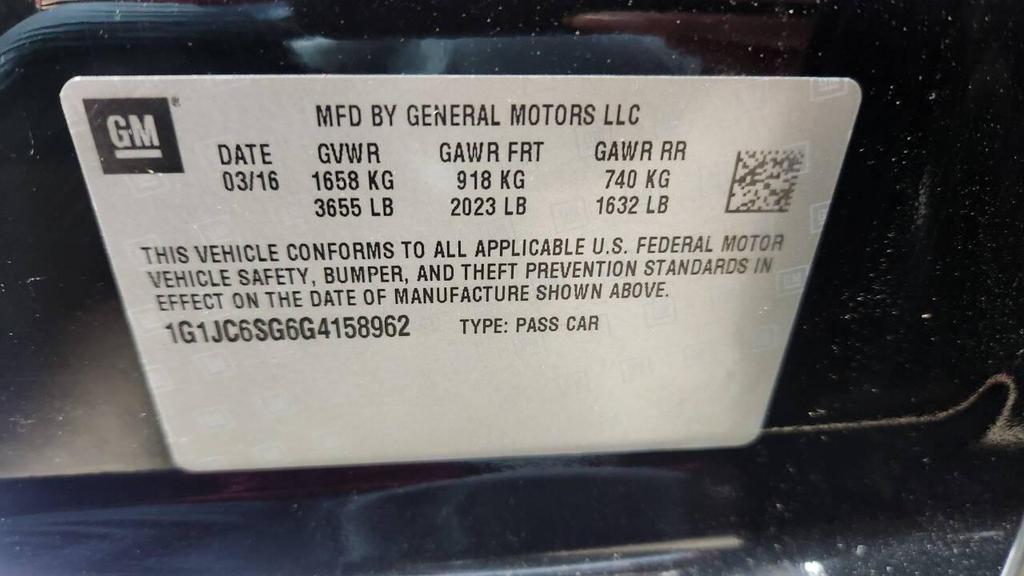 used 2016 Chevrolet Sonic car, priced at $9,995