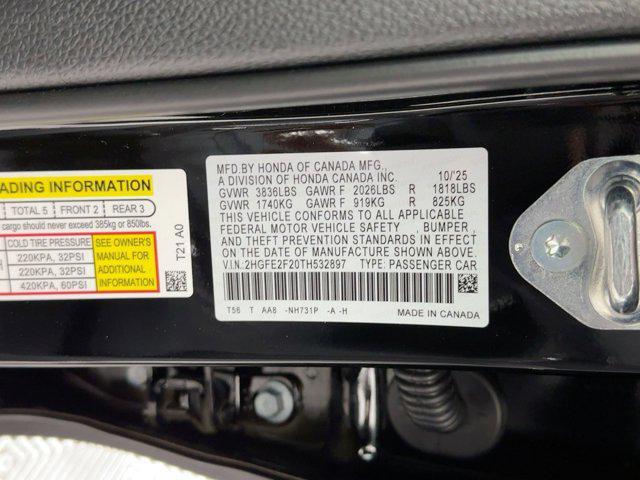 new 2026 Honda Civic car, priced at $24,751