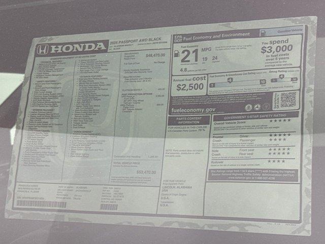 new 2025 Honda Passport car, priced at $49,211