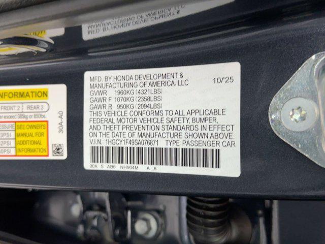 new 2025 Honda Accord car, priced at $30,311