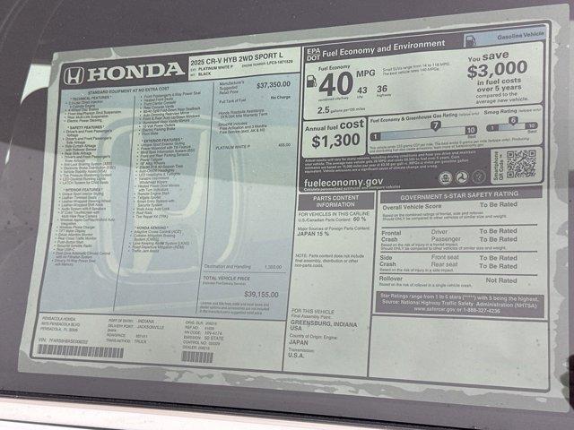 new 2025 Honda CR-V Hybrid car, priced at $37,991