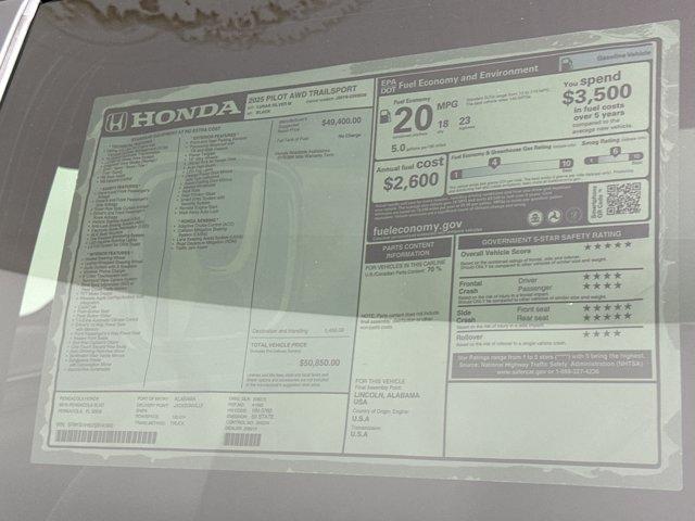 new 2025 Honda Pilot car, priced at $48,811