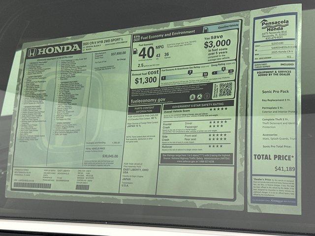 new 2025 Honda CR-V Hybrid car, priced at $37,091