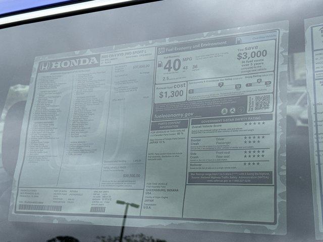 new 2025 Honda CR-V Hybrid car, priced at $38,011