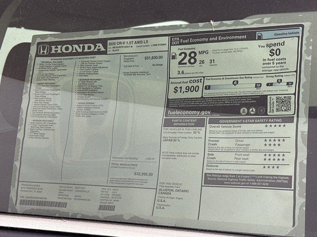 new 2025 Honda CR-V car, priced at $30,522