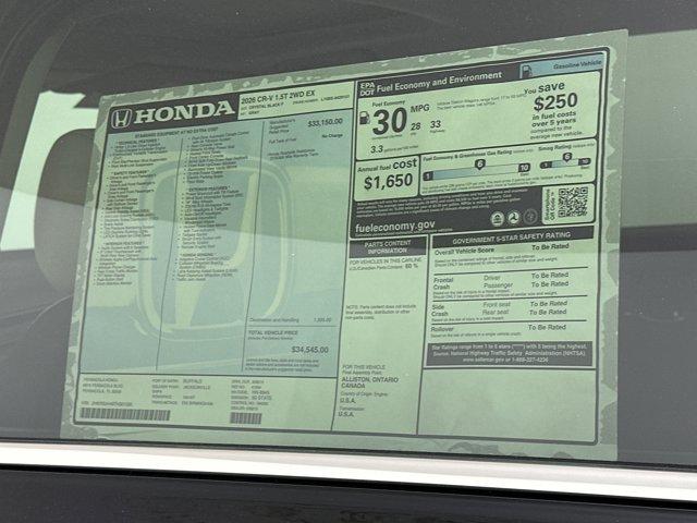 new 2026 Honda CR-V car, priced at $34,545