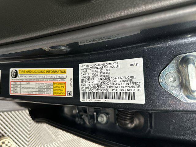 new 2025 Honda Accord car, priced at $30,271