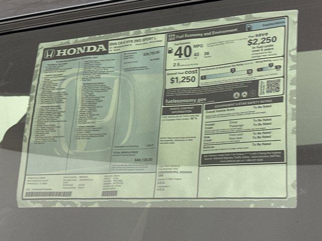 new 2026 Honda CR-V Hybrid car, priced at $39,591