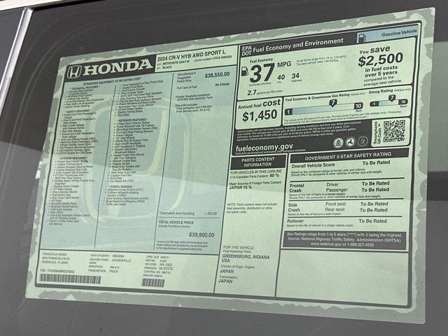 new 2024 Honda CR-V Hybrid car, priced at $37,891