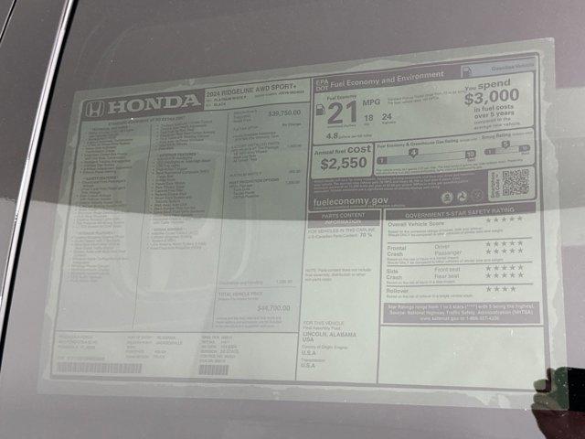 new 2024 Honda Ridgeline car, priced at $41,874