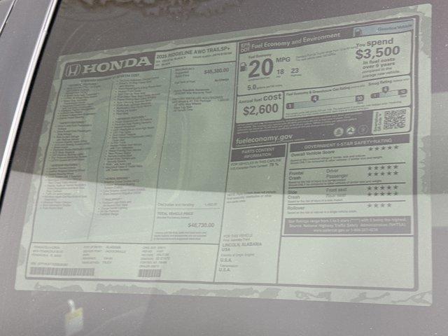 new 2025 Honda Ridgeline car, priced at $45,461
